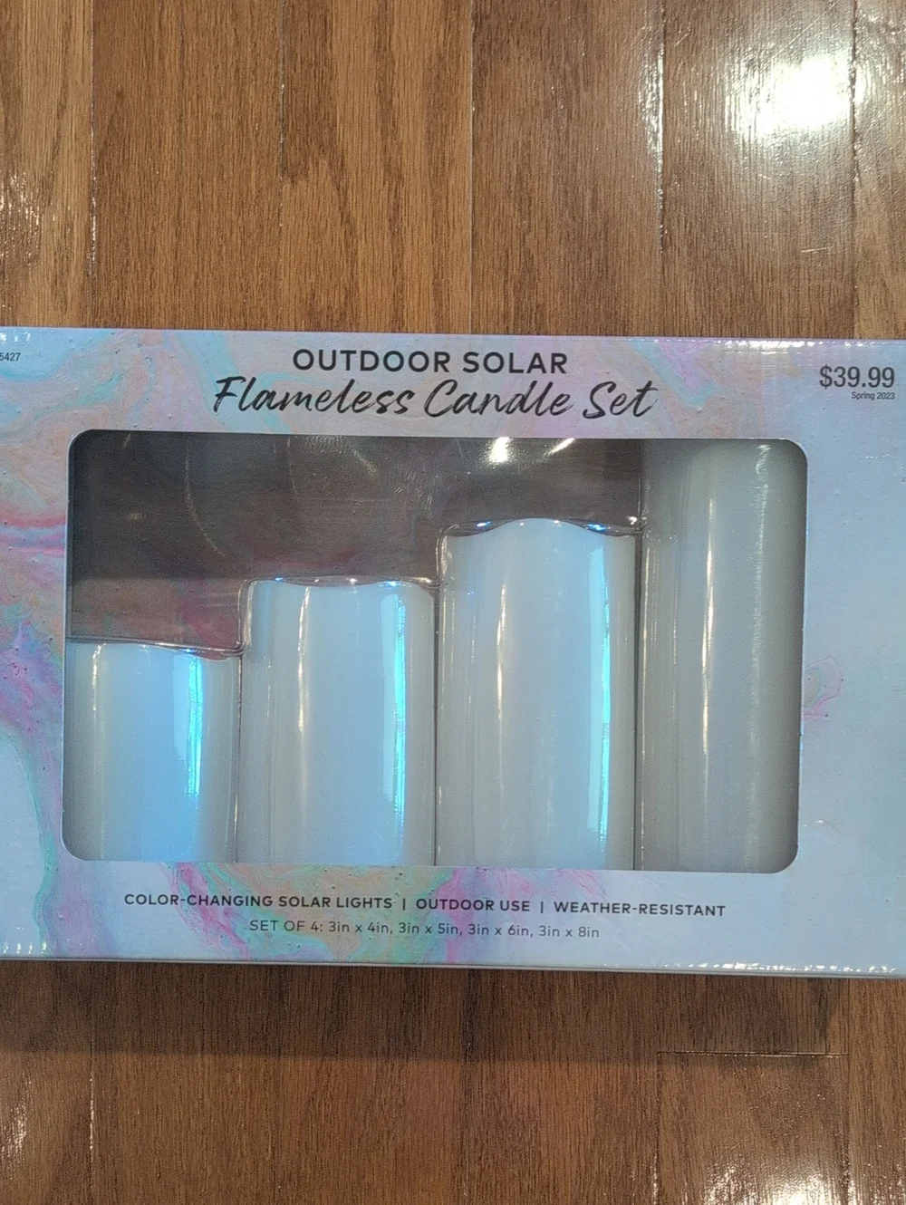 Outdoor Solar Flameless Candle Set - White - Unbranded